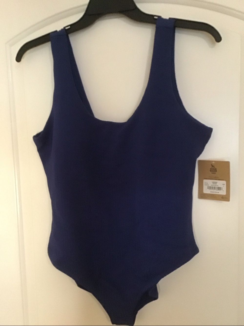 Eddie Bauer Navy Textured One-Piece Swimsuit